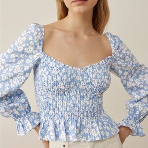 Reformation Cambria Linen Top in Sofie